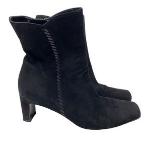 St. John black suede boots size 7.5